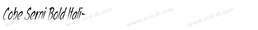 Cobe Semi Bold Itali字体转换 Cobe Semi Bold Itali字体转换
